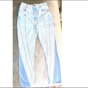 MUGLER
HIGH WAIST STRETCH COTTON DENIM JEANS